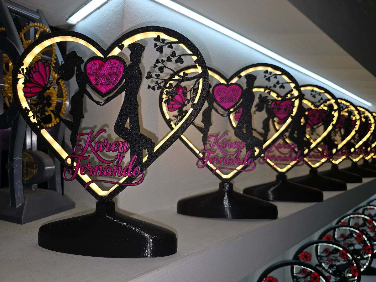 Centros de Mesa - Corazon Luminis Amour 25cm - Casamiento