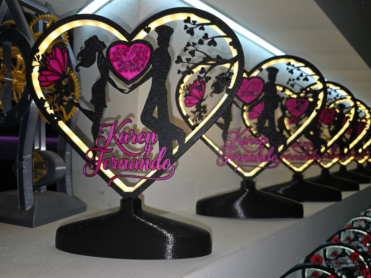 Centros de Mesa - Corazon Luminis Amour 25cm - Casamiento