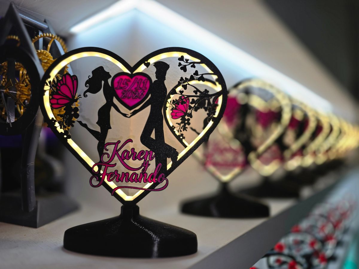 Centros de Mesa - Corazon Luminis Amour 25cm - Casamiento