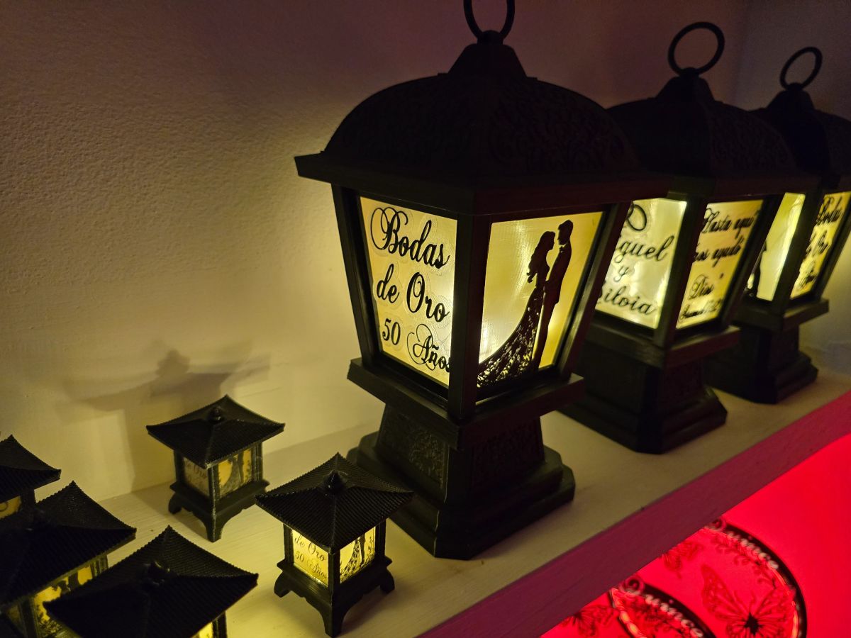 Centros de Mesa - Farol Akari 28cm - Casamiento