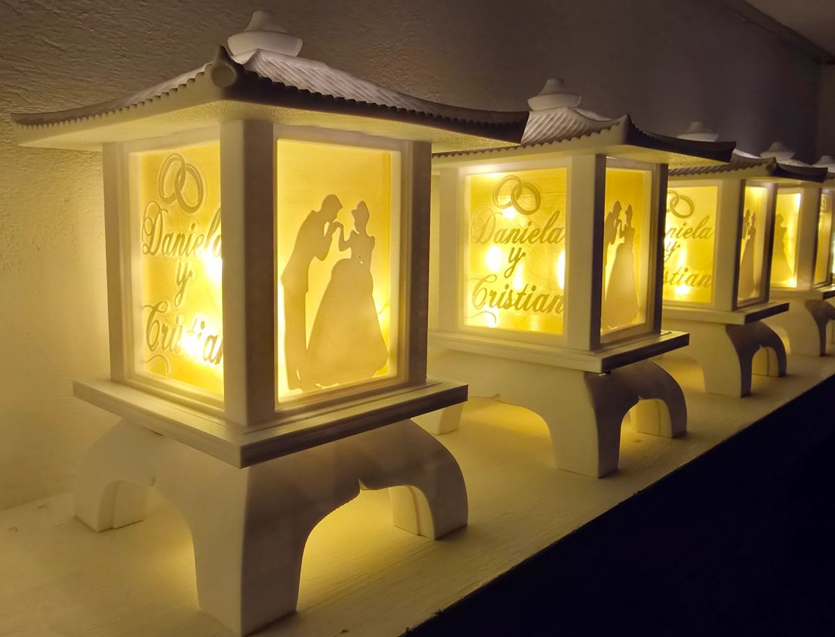 Centros de Mesa - Farol Kasumi 20cm - Casamiento
