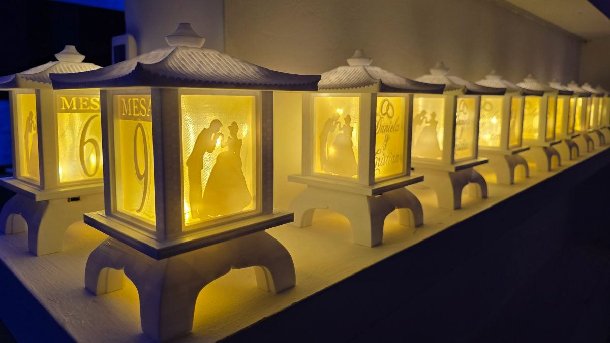 Centros de Mesa - Farol Kasumi 20cm - Casamiento