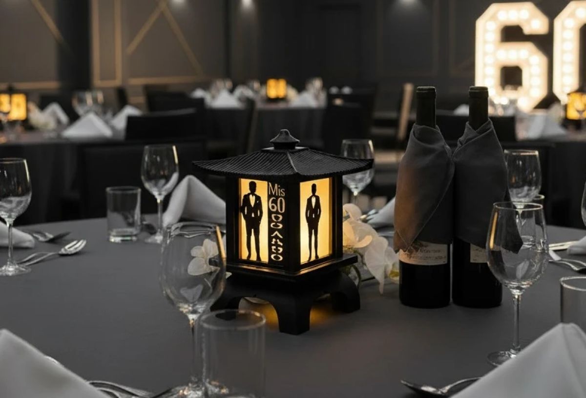 Centros de Mesa - Farol Kasumi 20cm - Mis 18, Cumpleaños Adultos