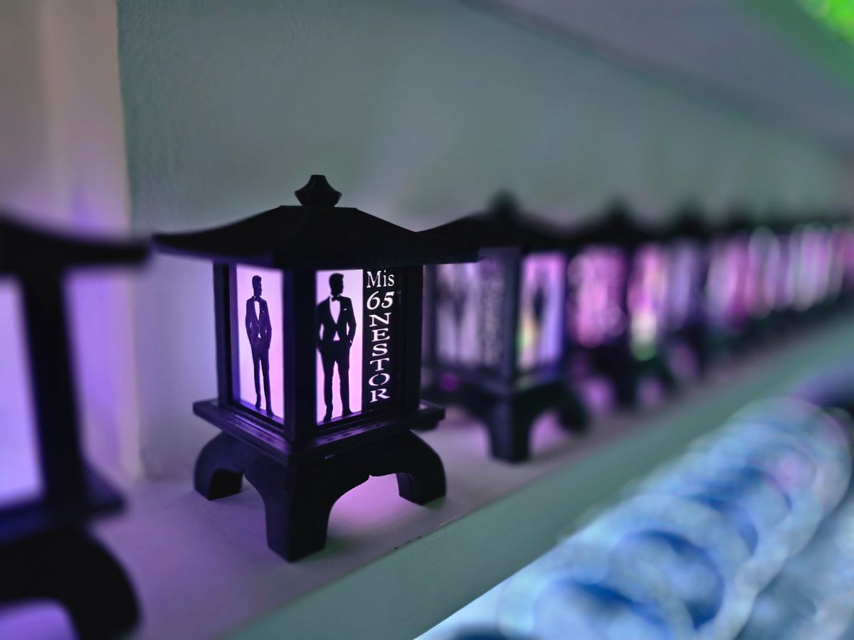 Centros de Mesa - Farol Kasumi 20cm - Mis 18, Cumpleaños Adultos