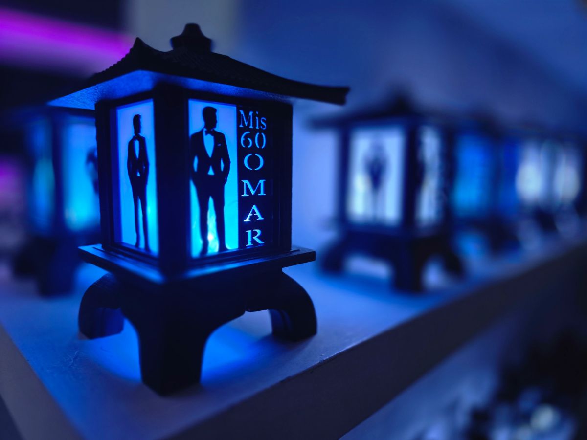 Centros de Mesa - Farol Kasumi 20cm - Mis 18, Cumpleaños Adultos