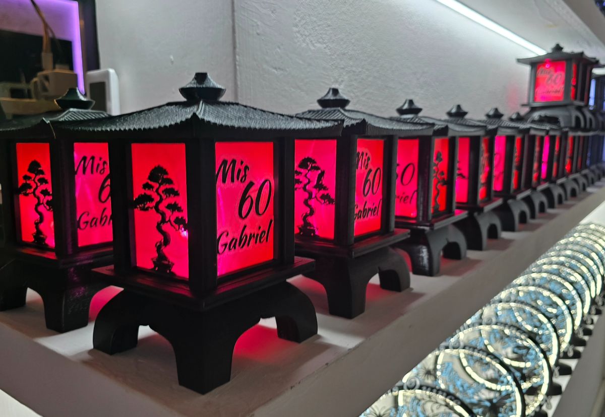 Centros de Mesa - Farol Kasumi 20cm - Mis 18, Cumpleaños Adultos