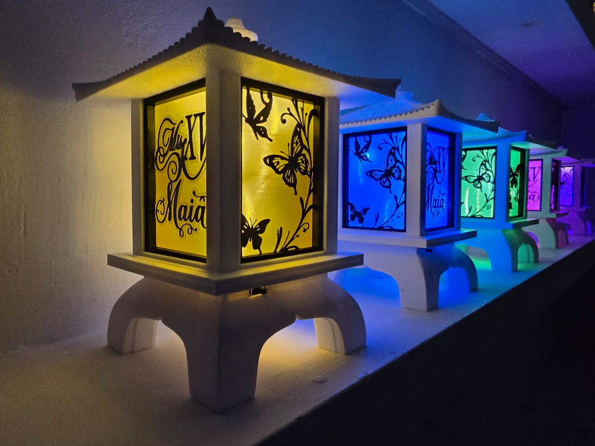 Centros de Mesa - Farol Kasumi 20cm - Quince Años