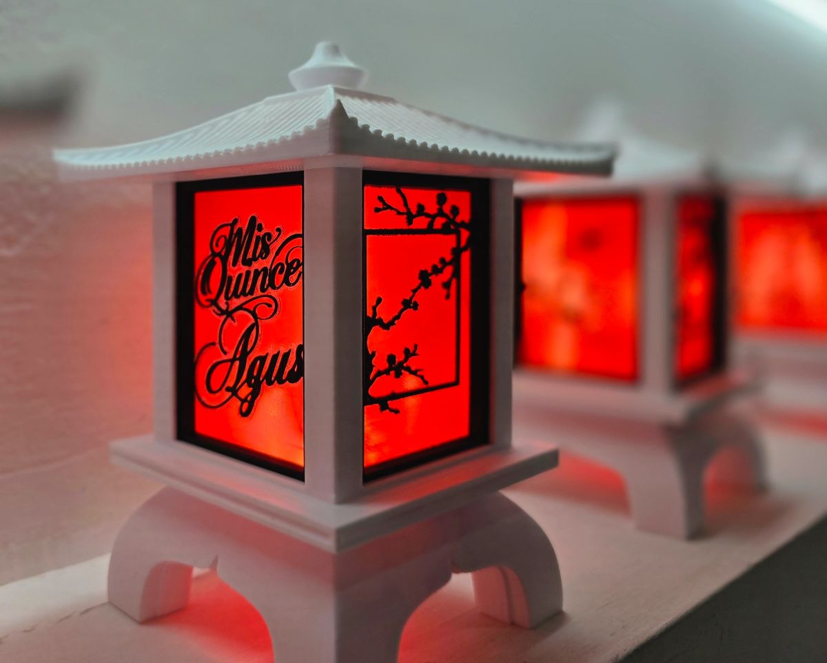 Centros de Mesa - Farol Kasumi 20cm - Quince Años