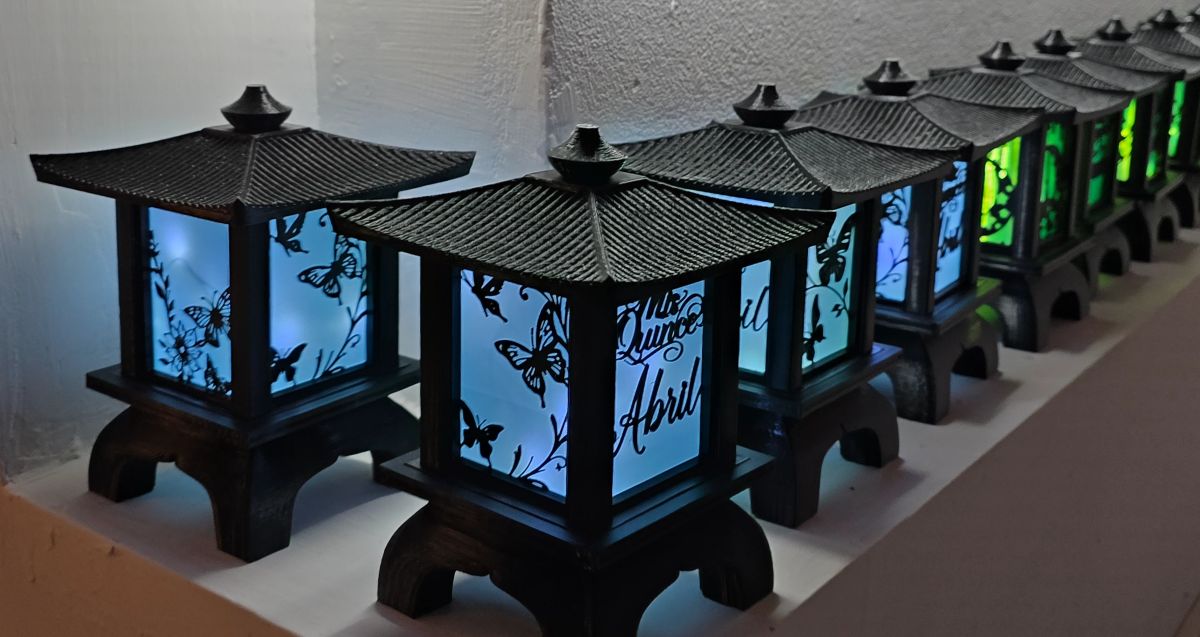Centros de Mesa - Farol Kasumi 20cm - Quince Años