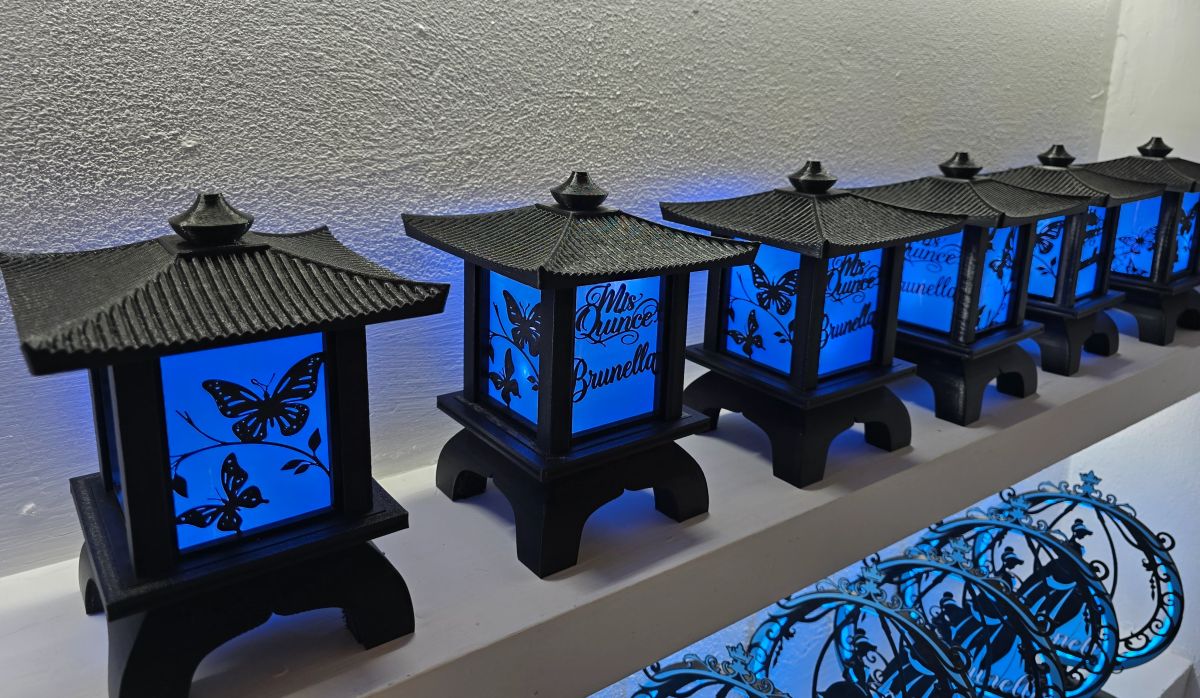 Centros de Mesa - Farol Kasumi 20cm - Quince Años