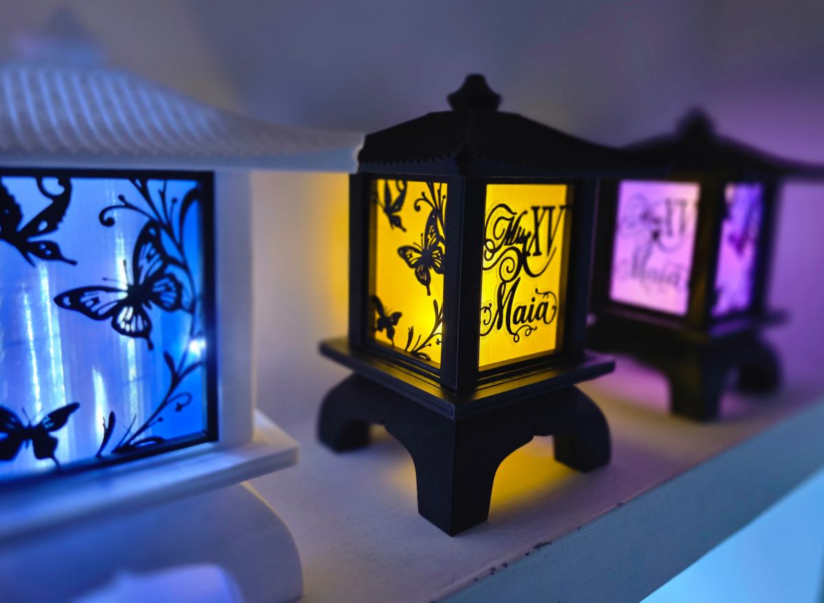 Centros de Mesa - Farol Kasumi 20cm - Quince Años, Cumpleaños Adultos