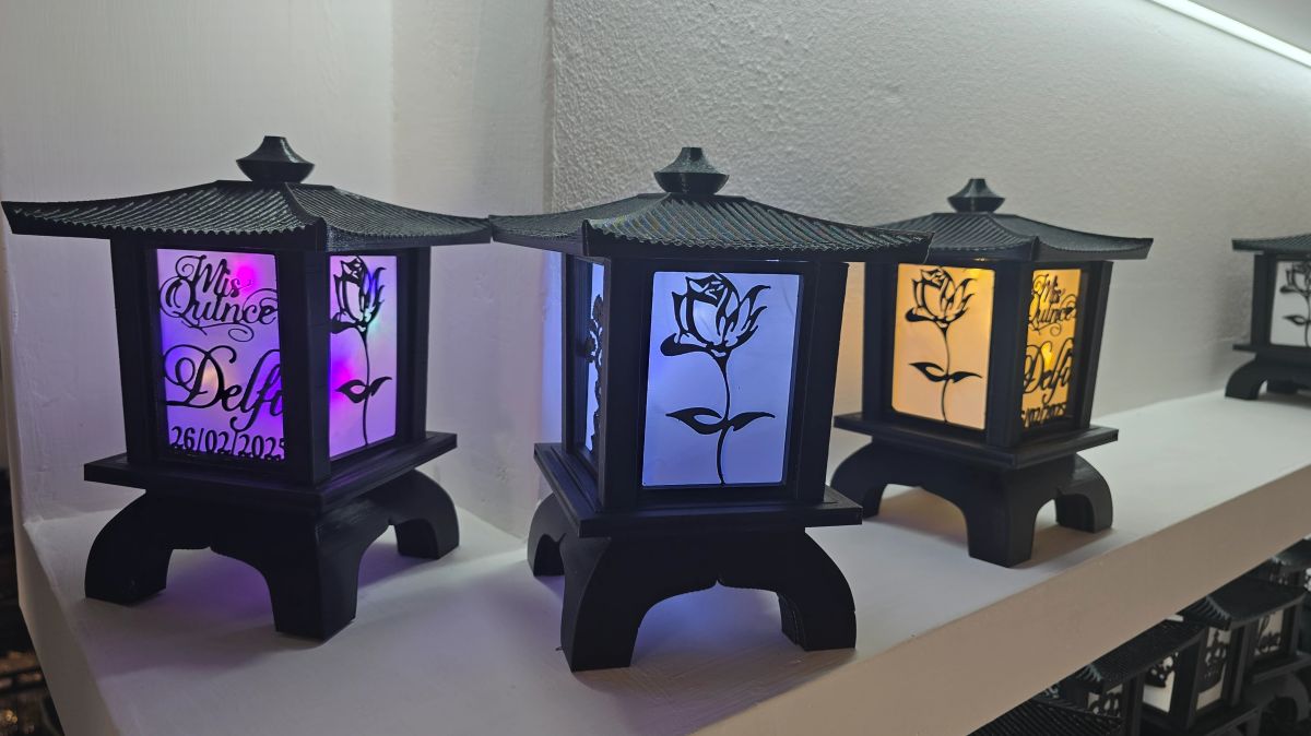 Centros de Mesa - Farol Kasumi 20cm - Quince Años, Cumpleaños Adultos